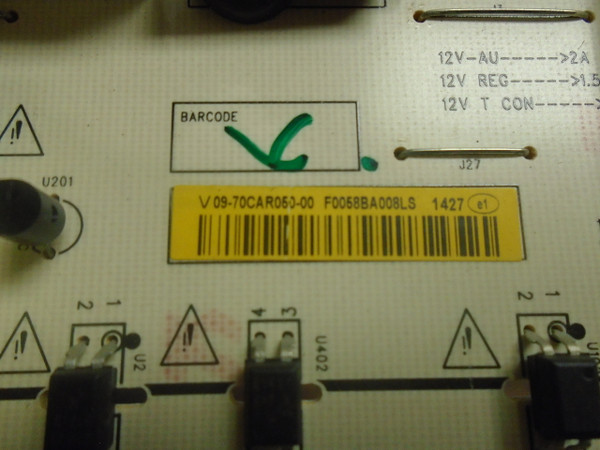 Vizio M702I-B3 Power Supply / LED Board (1P-1143800-1011) 09-70CAR050-00