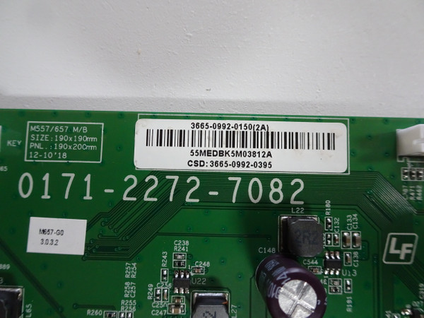 Vizio M657-G0 Main Board (3665-0992-0395) 3665-0992-0150