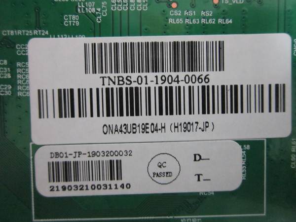 Onn ONA43UB19E04 Main Board (LDD.M3458.A138) TNBS-01-1904-0066