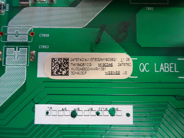 Hisense 32H4030F Main Board (247575D, RASG7.820.9091/ROH) 247574D