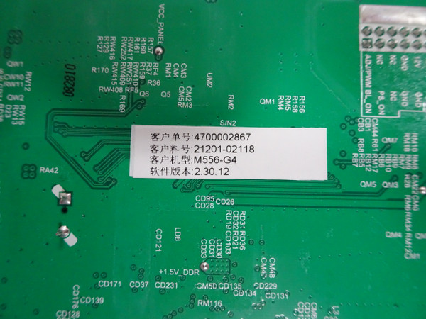Vizio M556-G4 LBNFQNAV Main Board (T.MT5597.U768) 21201-02118