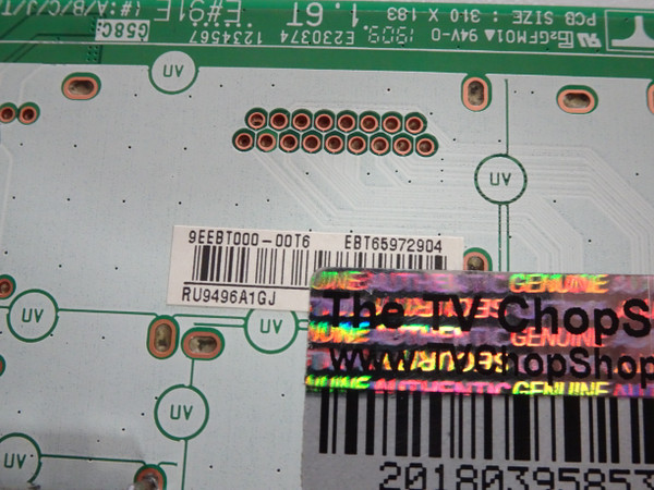 LG OLED65C9PUA BUSYLJR Main Board (EAX68303205) EBT65972904