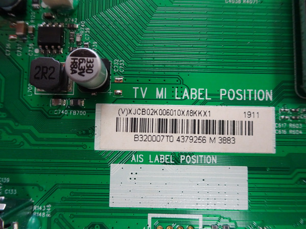 Vizio D32F-F1 LTQWVMMV Main Board (715G8320-M01-B01-004Y) 756TXJCB02K006