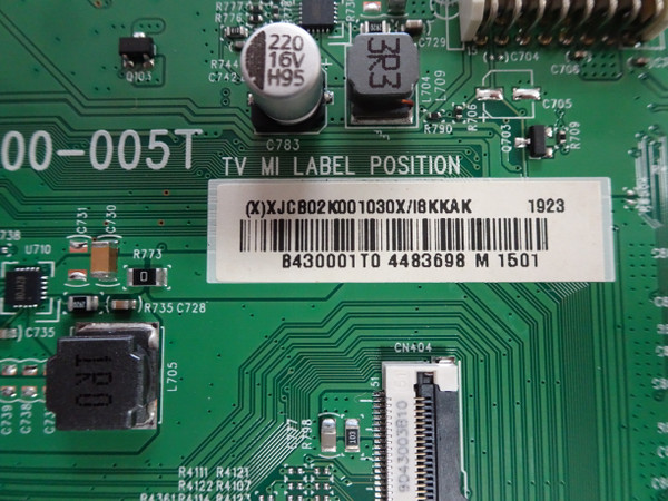 Vizio V436-G1 Main Board (715GA352-M0D-B00-005T) 756TXJCB02K001