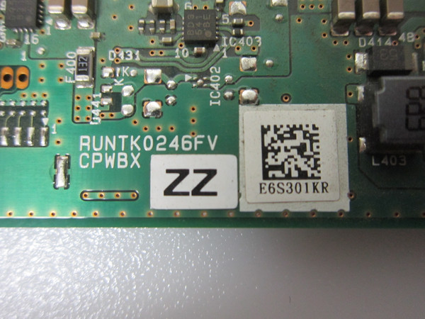 Vizio E60u-D3 T-Con Board (RUNTK0246FVCPWBX) RUNTK0246FVZZ