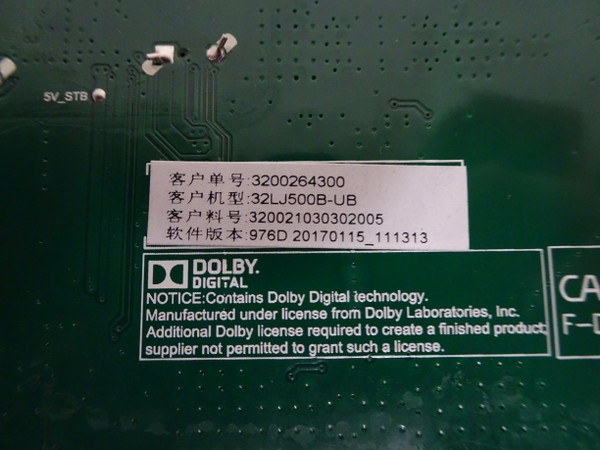 LG 32LJ500B-UB CUSFLH Main Board (TP.MS3553T.PB769) 320021030302005