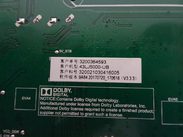 LG 43LJ5000-UB CUSGLH Main Board (TP.MS3553.PB765) 320021030416005