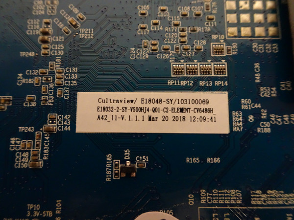 Element ELST5016S Main Board (CV6486H-A42) E18048-SY