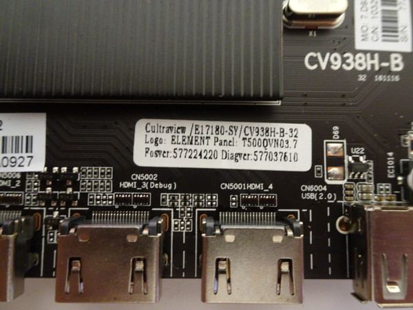 Element EL4KAMZ5017T Main Board (CV938H-B) E17180-SY