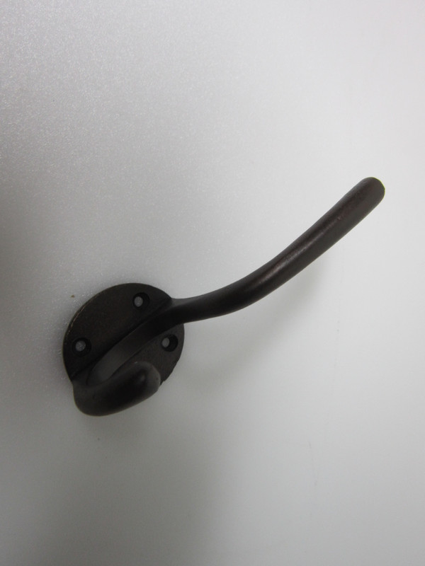 Signature Hardware Double Hook Bronze Patina Coat And Hat Hook HK-102-BP