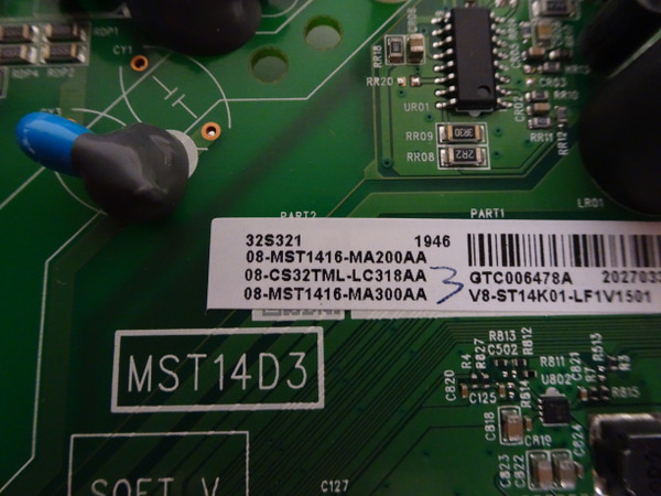 TCL 32S321 Main Board (08-CS32TML-LC318AA) 08-MST1416-MA200AA