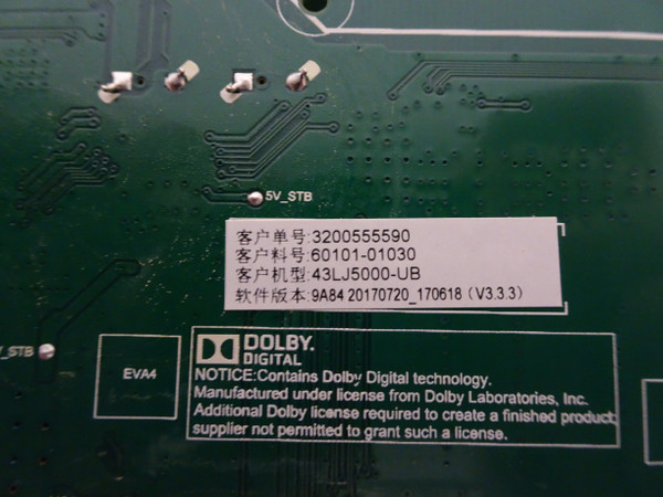 LG 43LJ5000-UB Main Board (TP.MS3553.PB765) 60101-01030