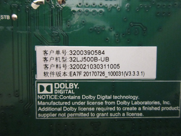 LG 32LJ500B-UB Main Board (TP.MS3553T.PB769) 320021030311005