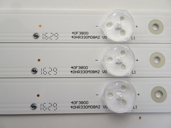 TCL 40FS3750 40FS3800 LED Backlight Strip Set (3) 40HR330M08A2 V0