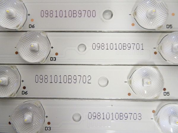 Vizio M55-E0 LED Backlight Strip Set (16) 0981-010B-9700/9701/9702/9703