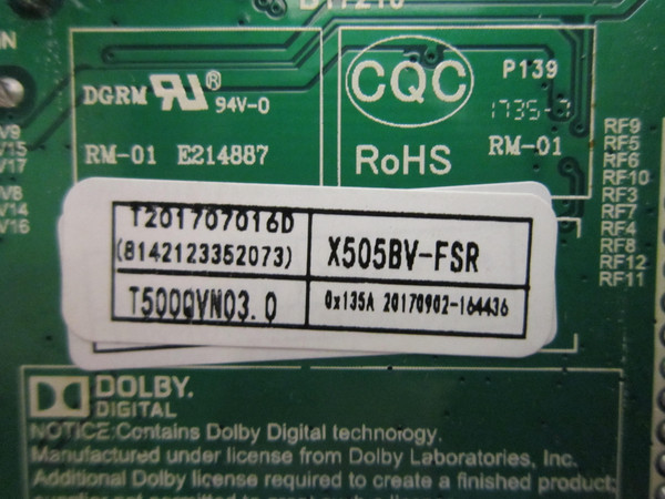 Sceptre X505BV-FSR H50 Main Board (TP.MS3553.PB753) DFTV53GA