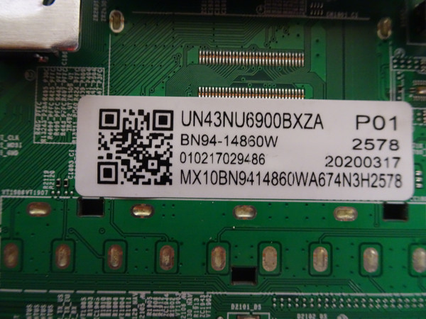 Samsung UN43NU6900BXZA Main Board (BN97-00038Q) BN94-14860W