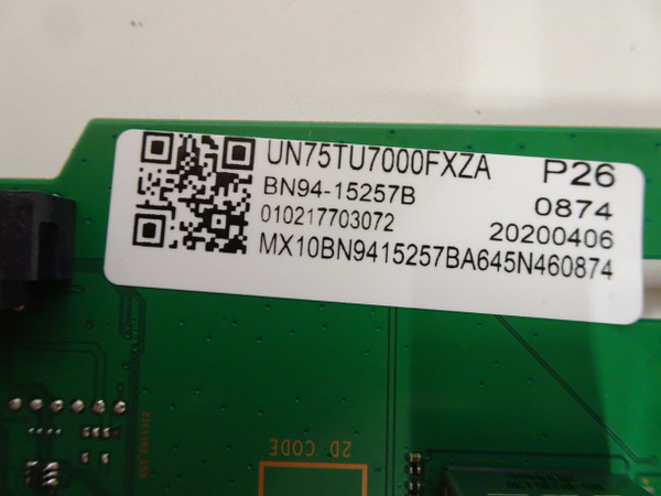 Samsung UN75TU7000FXZA Main Board (BN97-16648D) BN94-15257B