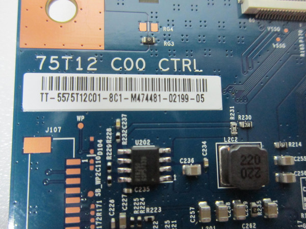 Sony XBR-75X950G T-Con Board (55.75T12.C01) 1-001-190-12