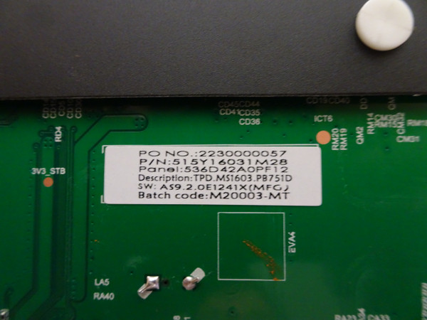 Onn 100018254-M Main Board (TPD.MS1603.PB751, M20003-MT) 515Y16031M28