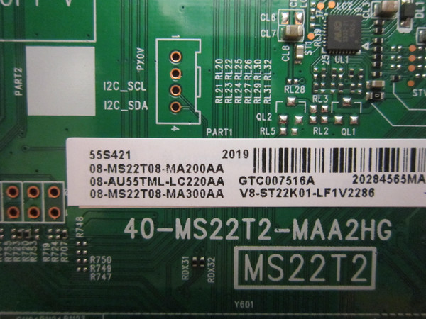 TCL 55S421 Main Board (40-MS22T2-MAA2HG) 08-MS22T08-MA200AA
