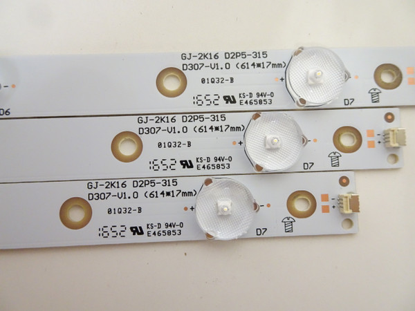 Vizio D32HN-E1 LED Backlight Strip Set (3) GJ-2K16 D2P5-315 D307-V1.0