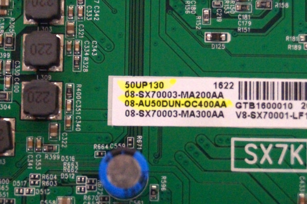TCL 50UP130 50UP130TCAA Main Board (08-SX70003-MA200AA) 08-AU50DUN-OC400AA
