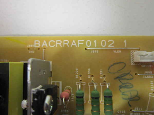 Magnavox 55MV379R/F7 Power Supply (BACRRAF01 02   1) ACRRA021