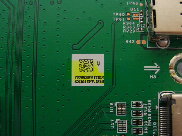 Vizio D55-D2 Main Board (755.00W01.C003) 791.00W10.C006