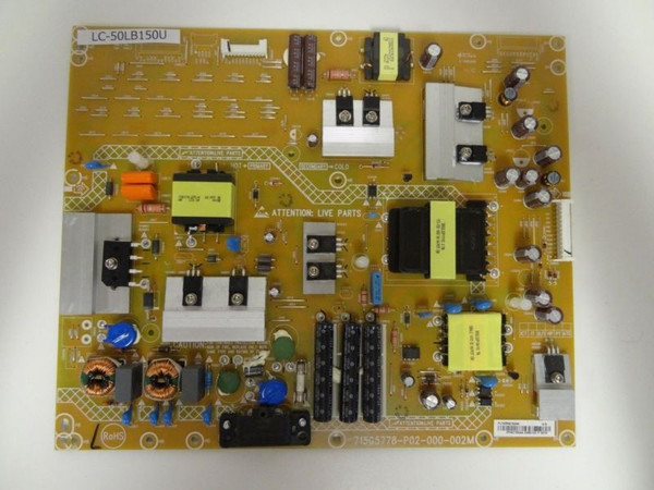 Sharp LC-50LB150U Power Supply / LED Board PLTVDY401XXAA