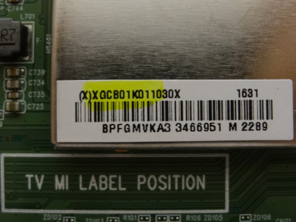 Vizio D50N-E1 Main Board (XGCB01K0110) 756TXGCB01K0110