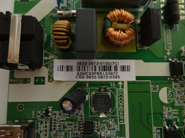 Vizio D32HN-D0 Main Board 0171-2271-5647 3632-2872-0150