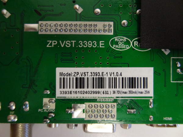 RCA RLDED3258A-F Main Board (ZP.VST.3393.E) ZP.VST.3393.E-1 V1.0.4