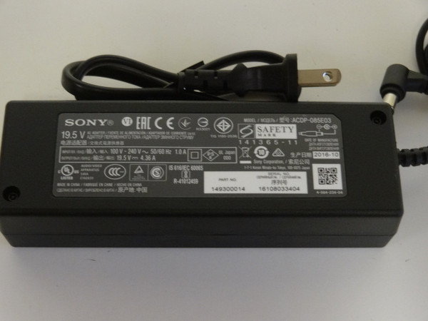 Sony KDL-48W650D 19.5V 4.36A AC Adaptor (ACDP-085E03) 1-493-000-14