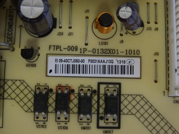 Sharp LC-40LE550U Power Supply Board (09-40CTJ050-00) 9JY0940CTJ05000