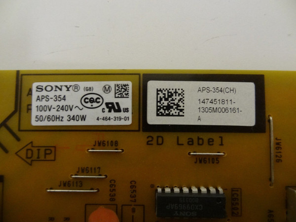 Sony XBR-65X900A G8 Power Supply Board (APS-354) 1-474-518-11