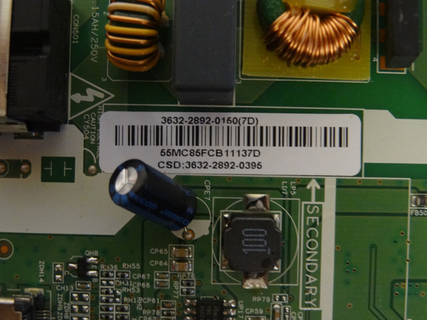 Vizio D32HN-D0 Main Board (LSC320AN02-001, 0171-2271-5647) 3632-2892-0150