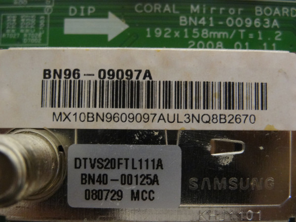 Samsung LN32A450C1DXZA Main Board (BN97-01995T) BN96-09097A