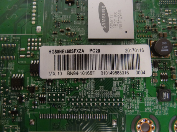 Samsung HG50NE460SFXZA Main Board (CY-JJ050BGNV1H, BN97-09386F) BN94-10166F