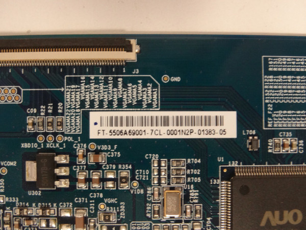 Vizio VW37LHDTV10A T-Con Board (T370XW02 V5 CB, 06A69-1A) 55.06A69.001