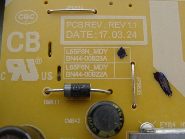 Samsung UN55LS003AFXZA Power Supply Board (L55F8N_MDY) BN44-00923A