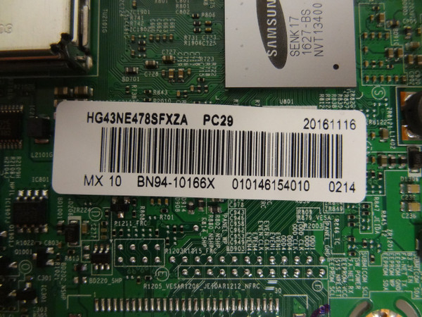 Samsung HG43NE478SFXZA Main Board (BN97-09386X) BN94-10166X