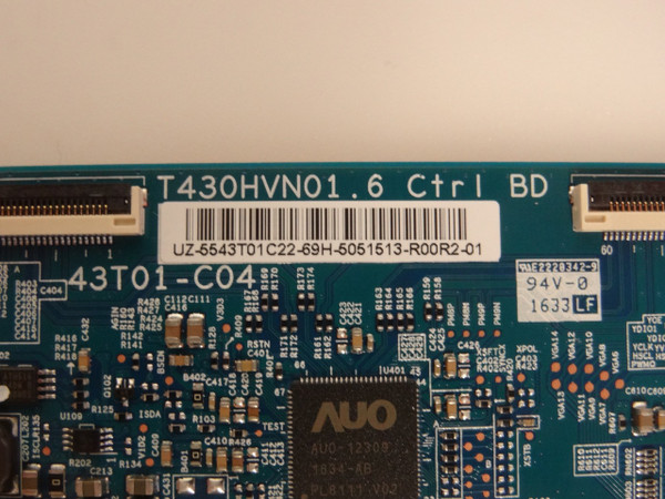 Samsung HG43NE478SFXZA T-Con Board (43T01-C04) 55.43T01.C22