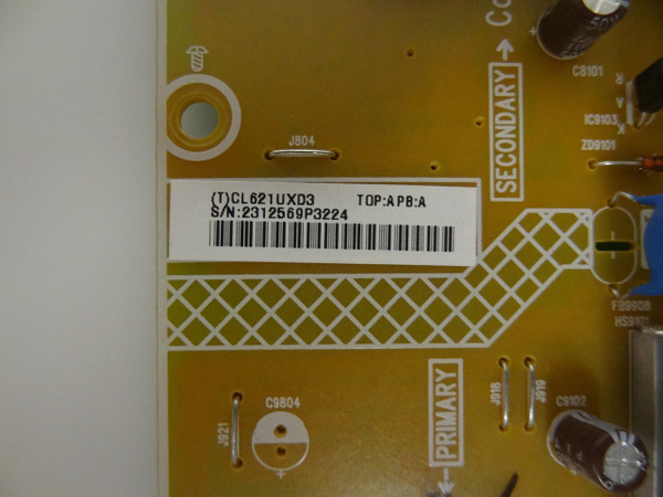 Sanyo DP32D13 Power Supply Board (715G5654-P0B-003-0020) ADTVCL621UXD3