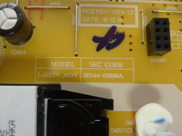 Samsung QN55Q7FAMFXZA Power Supply Board (L49E7N_MDY) BN44-00899A