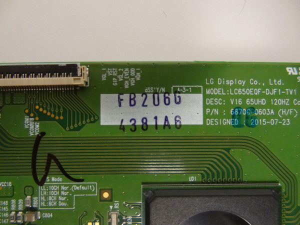 LG 65UH8500-UA 65UW970H-UA T-Con Board (6870C-0603A) 6871L-4381A