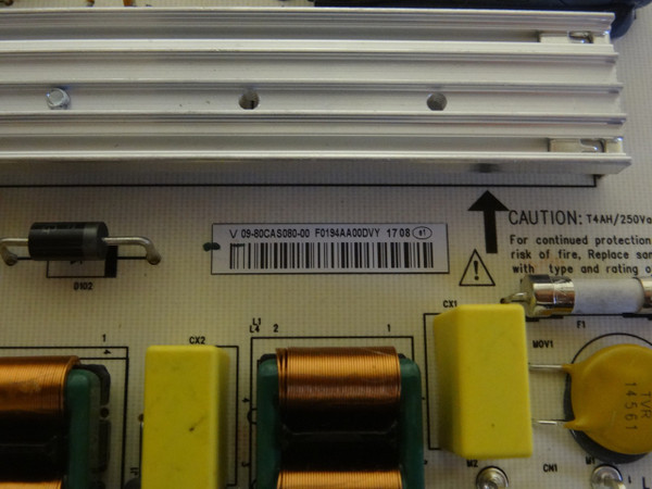 Vizio E75-E3 E80-E3 Power Supply (1P-1166X00-1011) 09-80CAS080-00