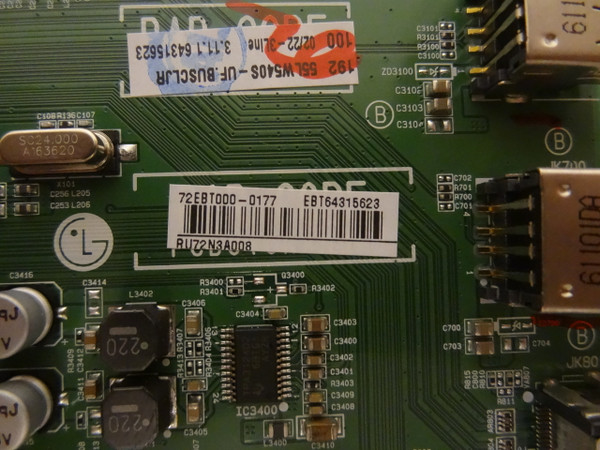 LG 55LW540S-UF BUSCLJR Main Board (HC550EUN-VSQR1-212X, EAX66921904) EBT64315623