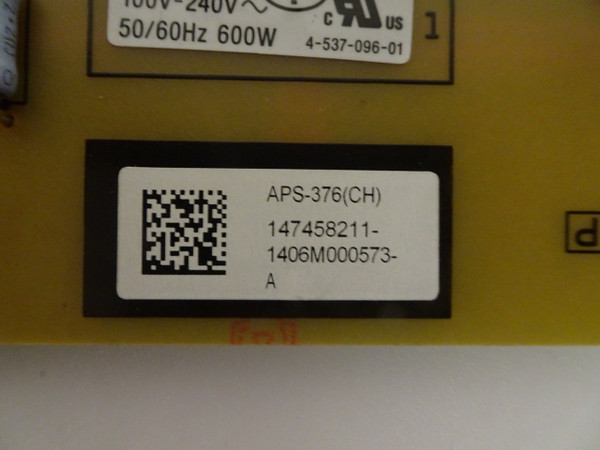 Sony XBR-85X950B KD-85X9500B G5 Power Supply (APS-376) 1-474-582-11