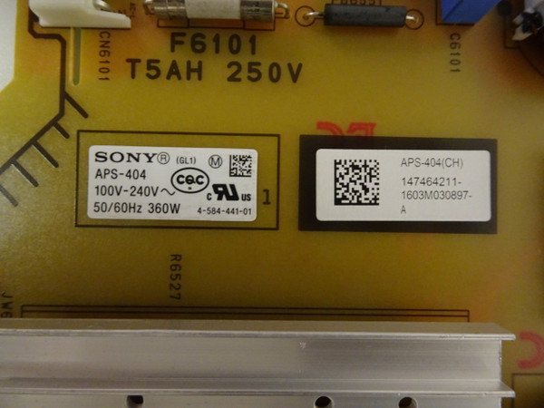 Sony XBR-75X850D XBR-65X850D GL1 Power Supply (APS-404) 1-474-642-11